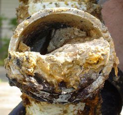 Clogged pipe